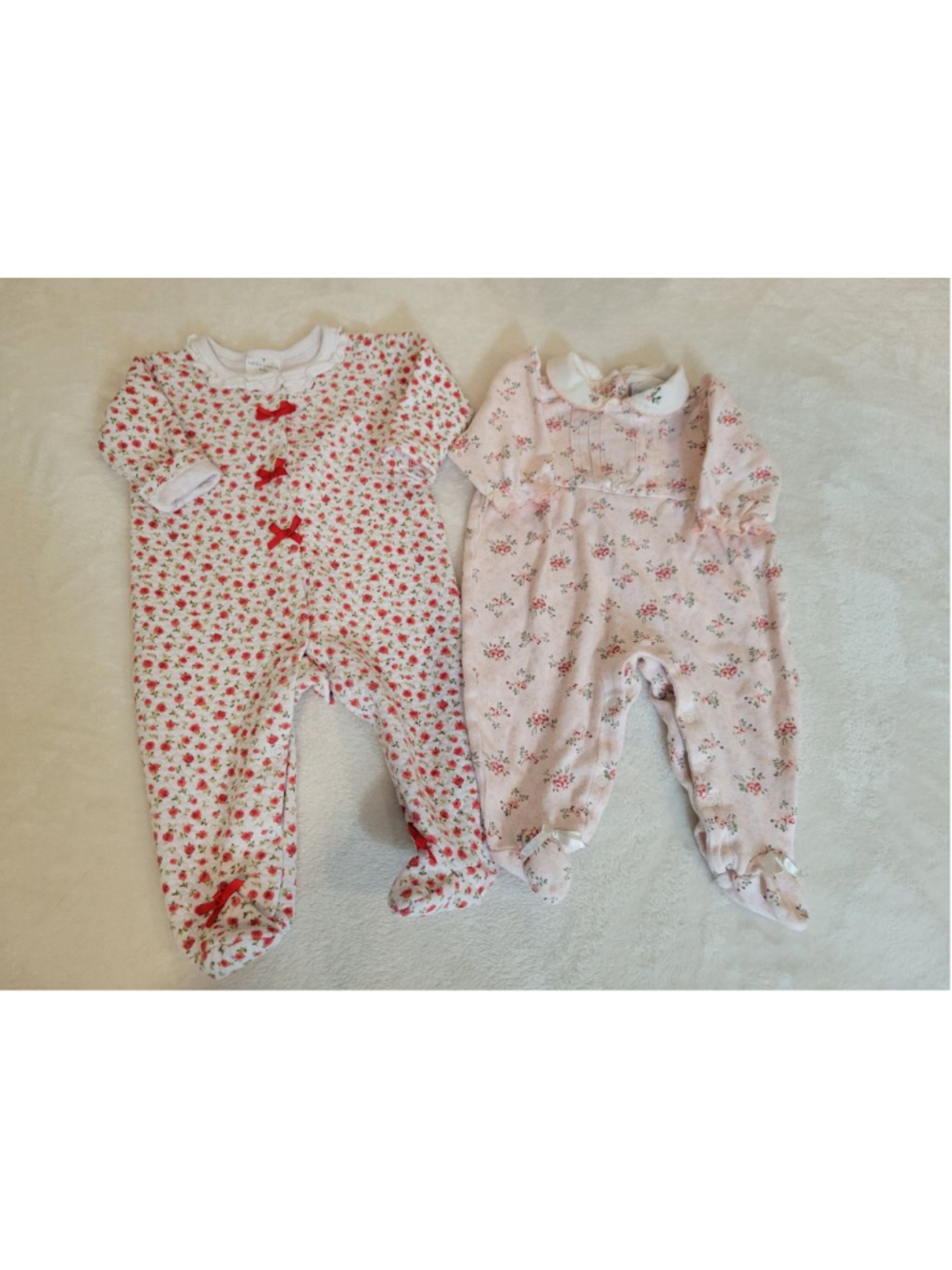 Laura Ashley & Vitamins Baby Floral Footie Sleeper Bundle 3-6M - Picture 9 of 10